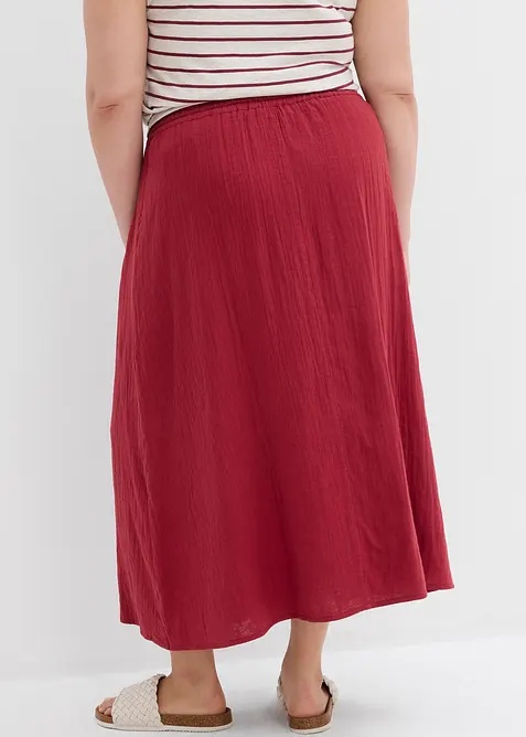 Jupe longue en gaze de coton, bonprix