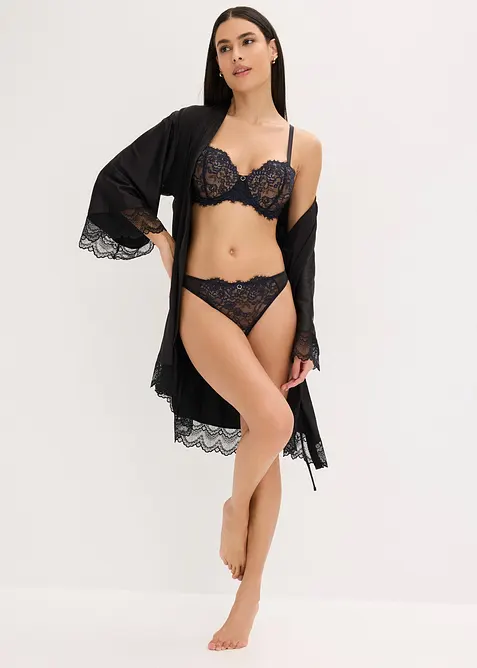 Soutien-gorge balconnet en dentelle à franges, bonprix