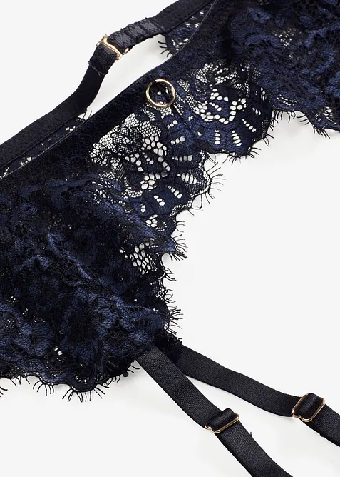 Ceinture porte-jarretelles en dentelle à franges, bonprix