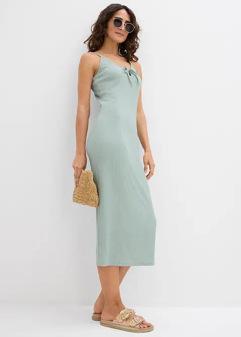 Robe midi en crêpe léger, bonprix