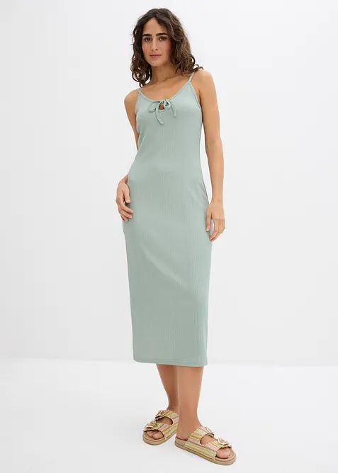 Robe midi en crêpe léger, bonprix