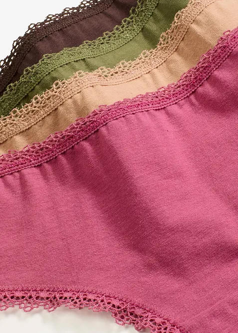 Lot de 5 slips brésiliens coton, bonprix