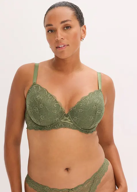 Soutien-gorge à coques et dentelle, bonprix
