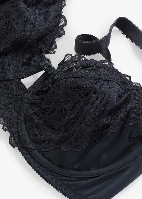 Soutien-gorge en polyamide brillant avec dentelle, bonprix