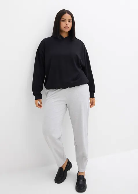 Sweat à capuche légèrement brillant en viscose mélangée, bonprix