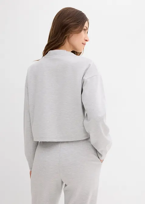Sweat zippé en viscose mélangée, bonprix