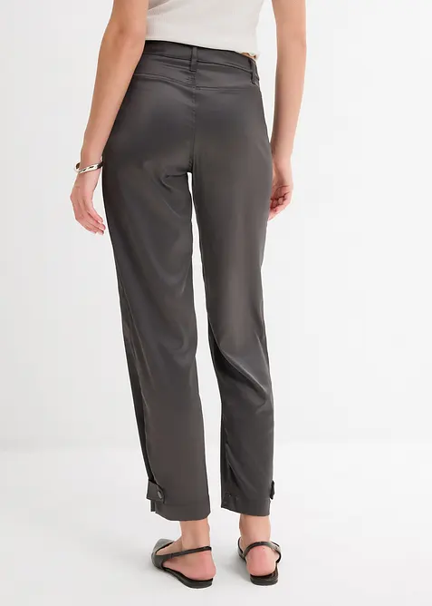 Pantalon barrel en satin fluide, bonprix
