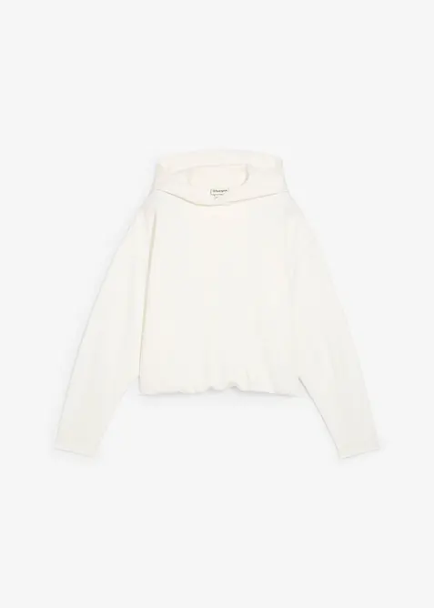 Sweat à capuche légèrement brillant en viscose mélangée, bonprix