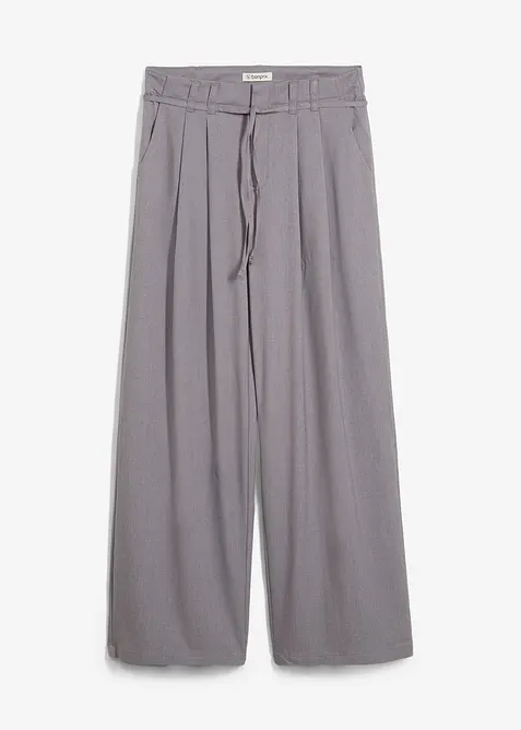 Pantalon à pinces avec lien à nouer, bonprix