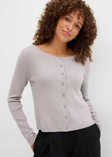 Gilet court en fine maille, bonprix