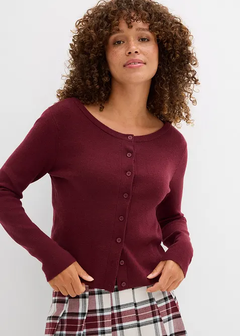 Gilet court en fine maille, bonprix