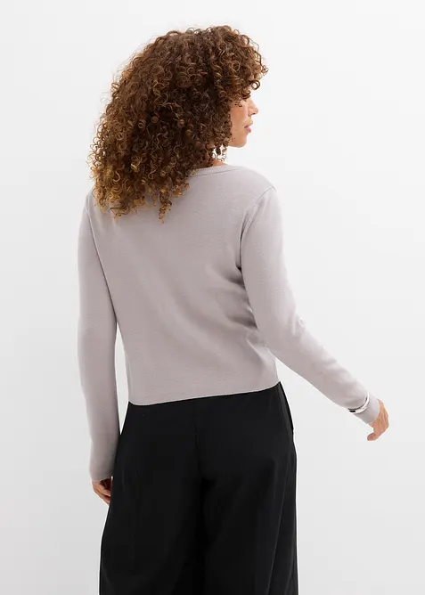 Gilet court en fine maille, bonprix