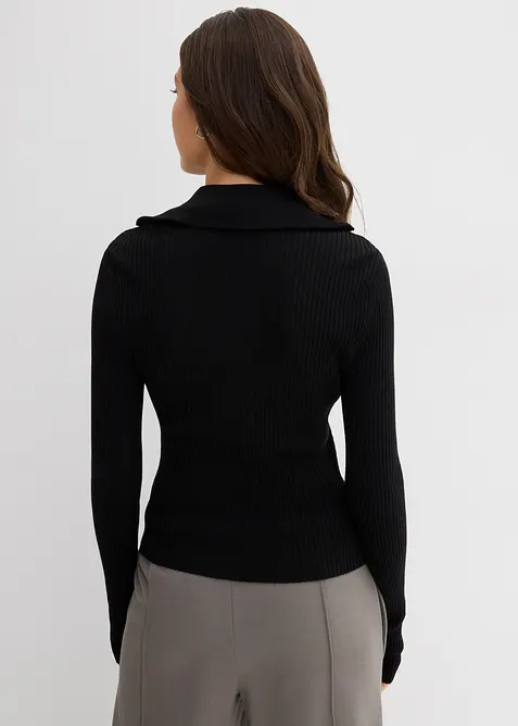 T-shirt doux et c&ocirc;tel&eacute; en viscose m&eacute;lang&eacute;e, bonprix