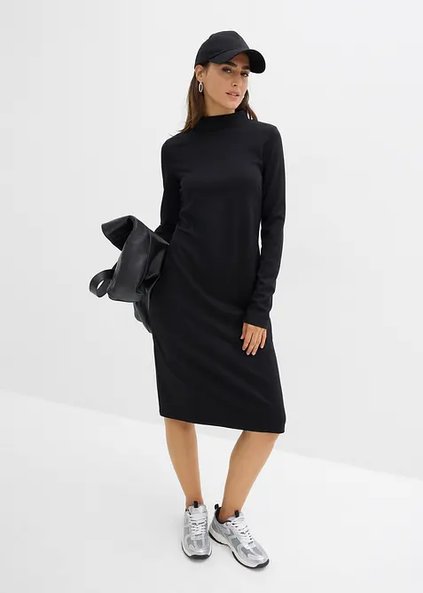 Robe en jersey milano à col montant, bonprix