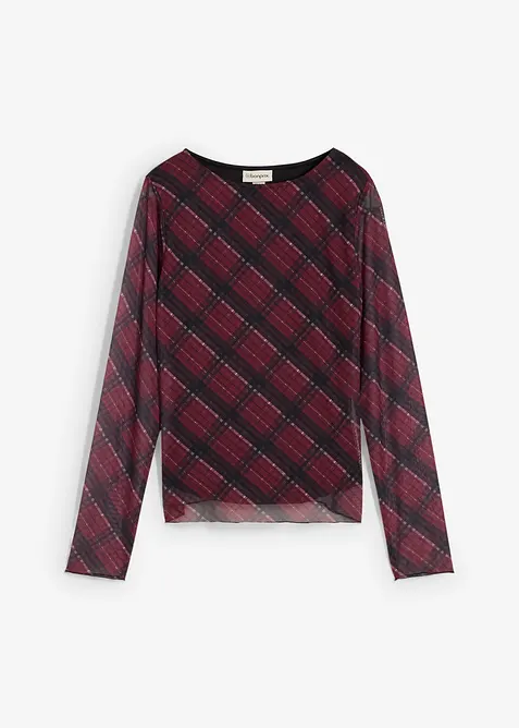 T-shirt manches longues en mesh fin, bonprix