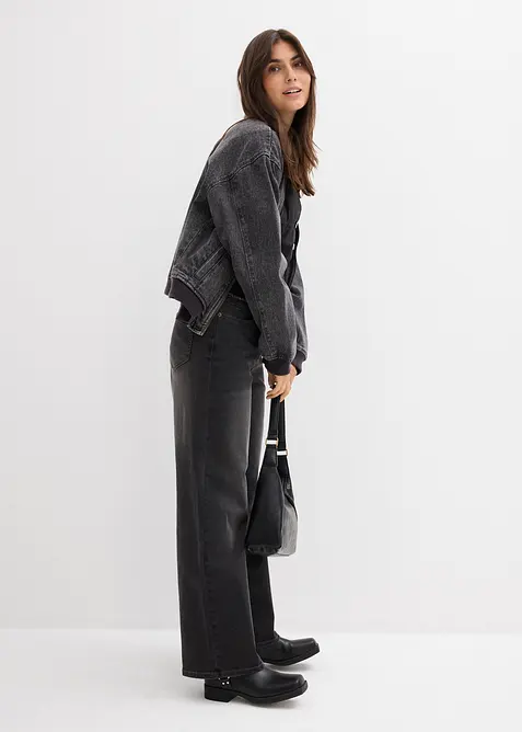 Jean droit taille haute, bonprix