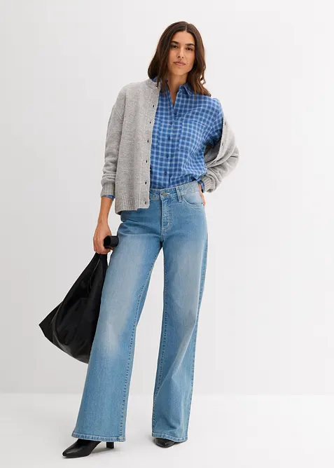 Chemise à carreaux 100% coton, bonprix