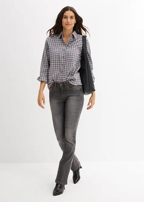 Chemise à carreaux 100% coton, bonprix