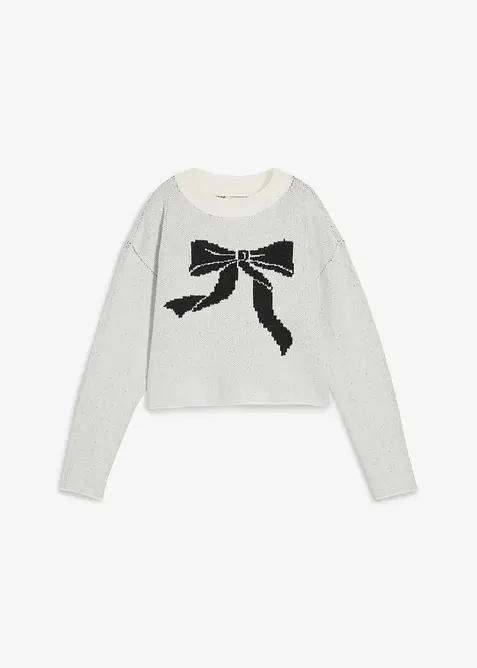 Pull en maille avec nœud, bonprix