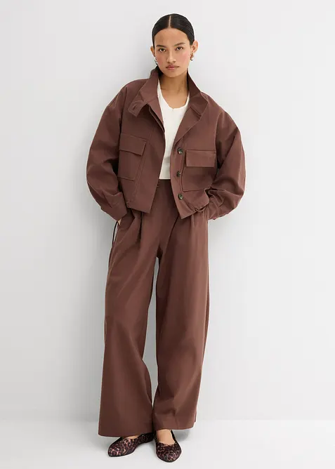 Pantalon en viscose mélangée à détails fonctionnels, bonprix