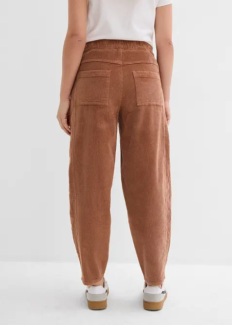 Pantalon barrel en velours côtelé, bonprix