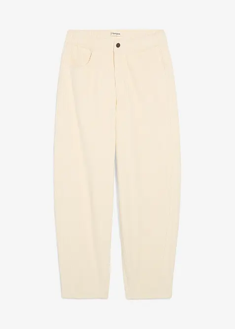 Pantalon barrel en velours côtelé, bonprix