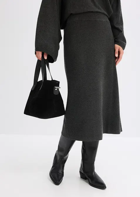 Jupe évasée en maille, bonprix