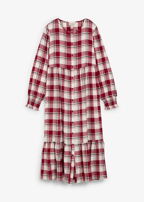 Robe midi en flanelle, bonprix