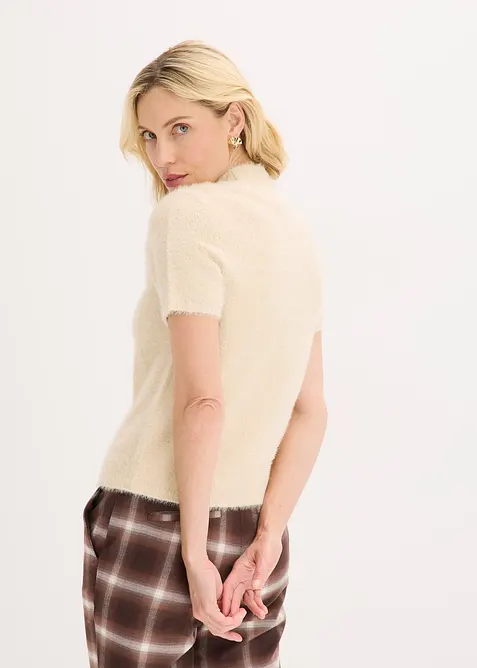 Pull en maille poilue, bonprix