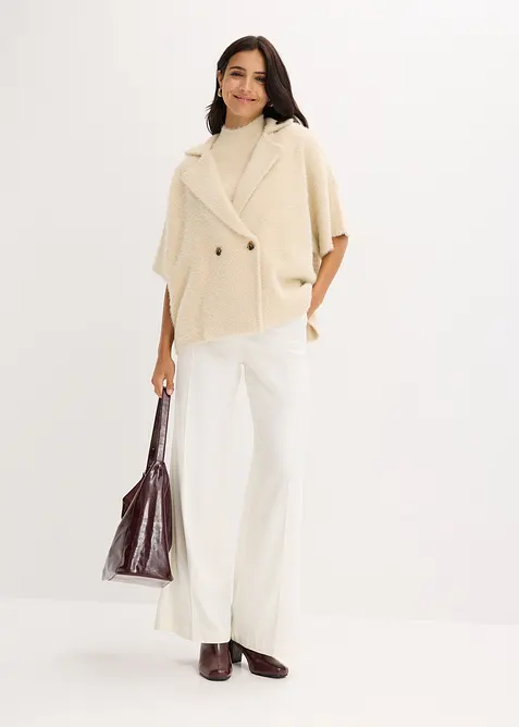 Gilet en maille poilue, bonprix