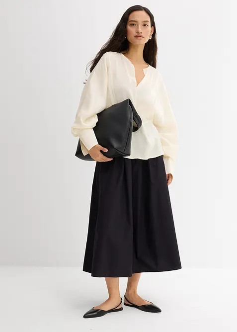 Blouse légèrement satinée en viscose mélangée, bonprix