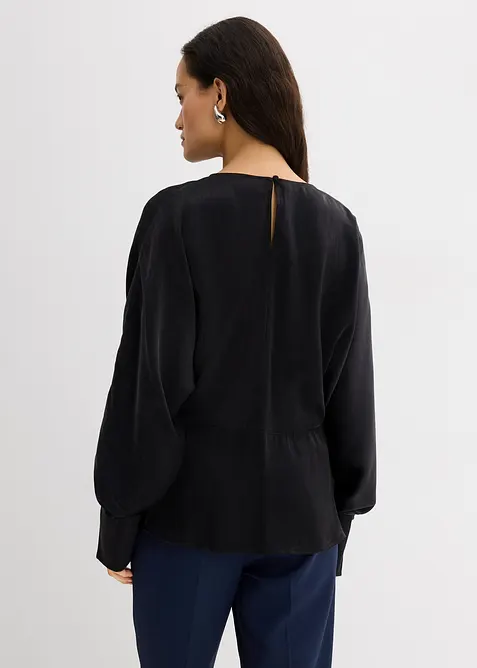 Blouse légèrement satinée en viscose mélangée, bonprix