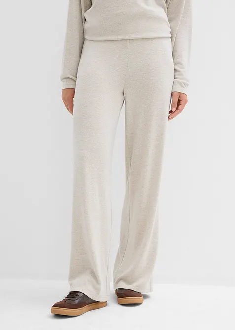 Pantalon palazzo aspect maille, bonprix