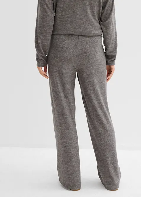 Pantalon palazzo aspect maille, bonprix