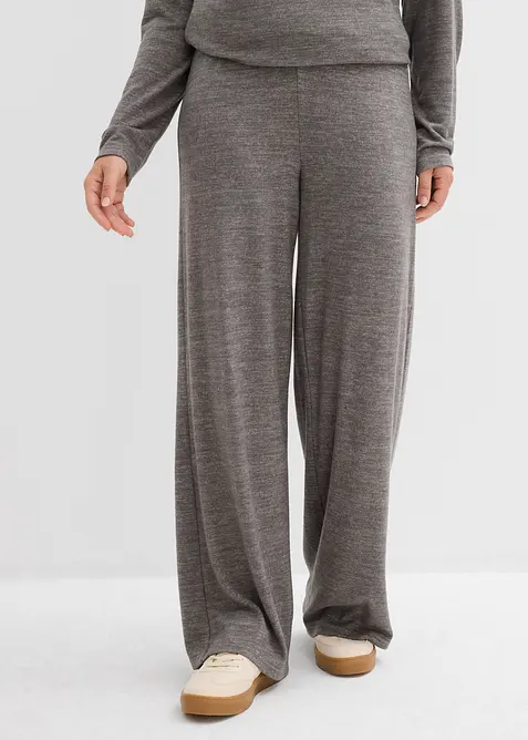 Pantalon palazzo aspect maille, bonprix