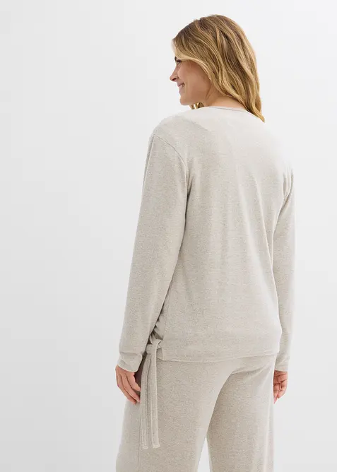 Gilet cache-cœur aspect maille, bonprix