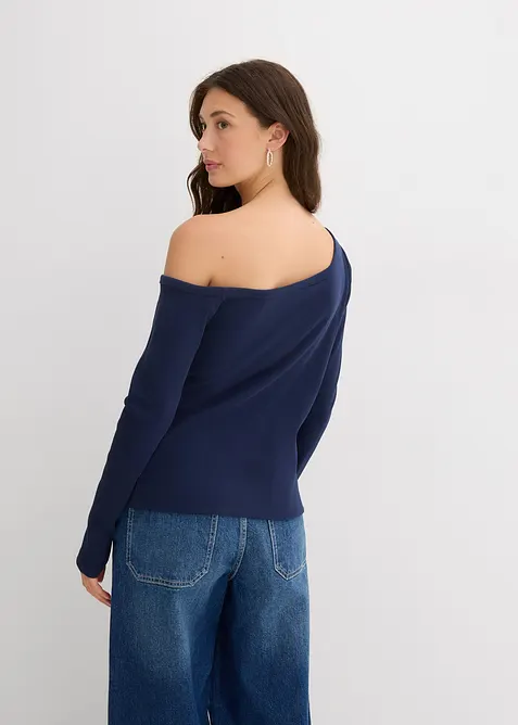 T-shirt manches longues côtelé, bonprix