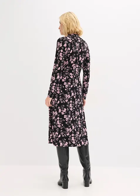 Robe midi à col montant, bonprix