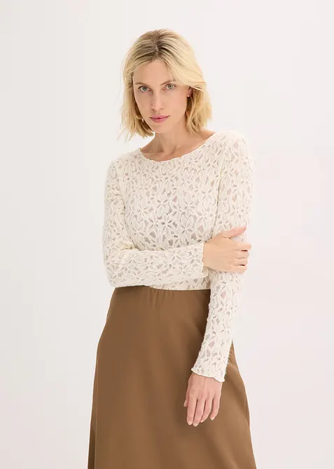 Body en dentelle douce, bonprix