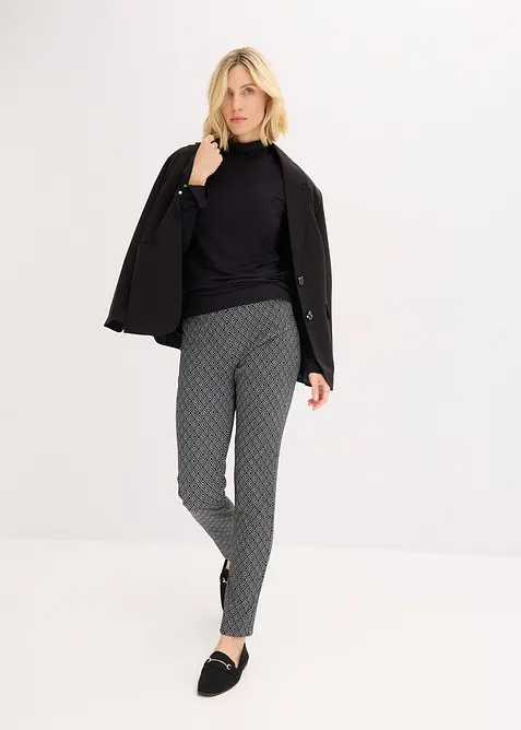 T-shirt col roulé avec boutons décoratifs, bonprix