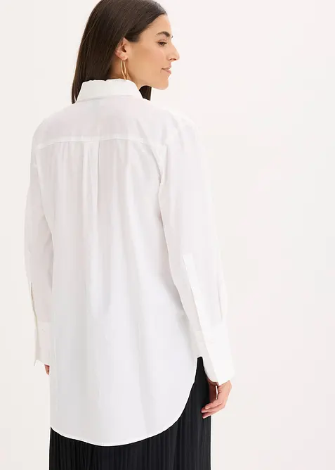 Chemisier à col lavallière 100 % coton, bonprix