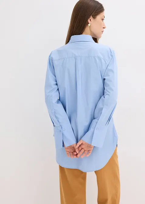 Chemisier à col lavallière 100 % coton, bonprix