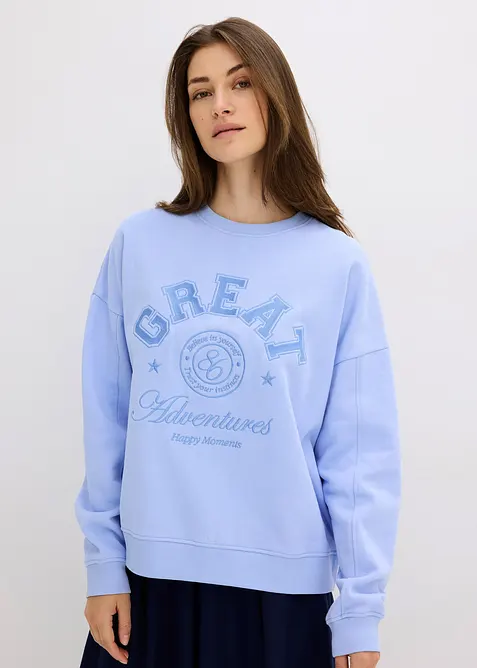 Sweat-shirt oversize 100% coton, bonprix