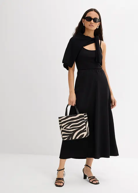 Jupe midi en Punto di Roma confortable, bonprix