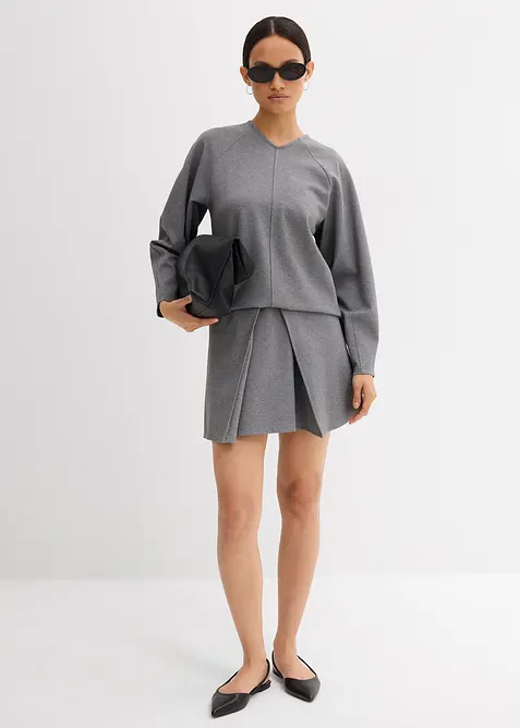 T-shirt manches longues en Punto di Roma confortable, bonprix