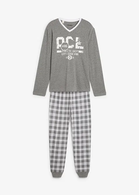 Pyjama coton à manches longues, bonprix