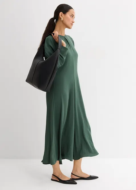 Robe midi à effet drapé, bonprix