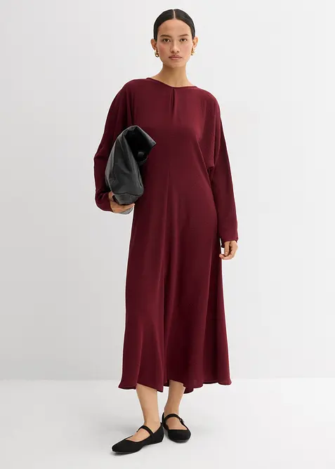 Robe midi à effet drapé, bonprix