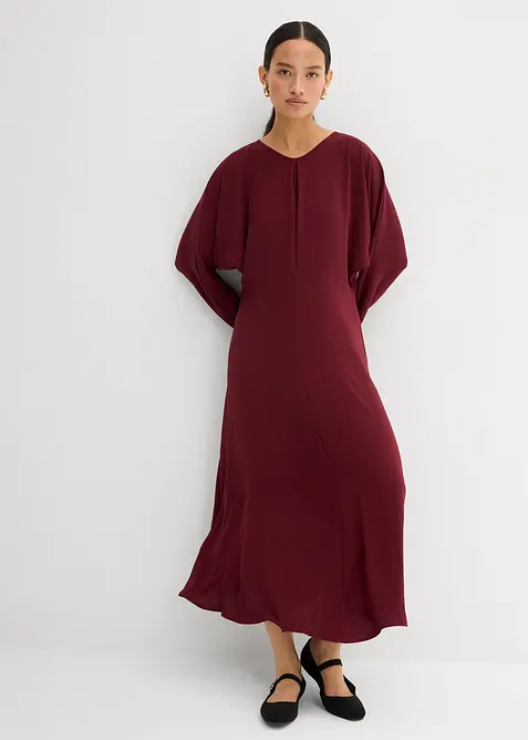 Robe midi à effet drapé, bonprix