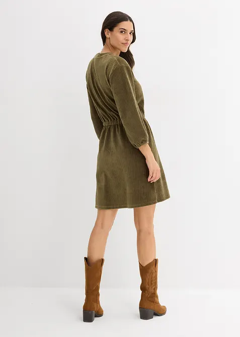 Robe en velours côtelé extensible, bonprix